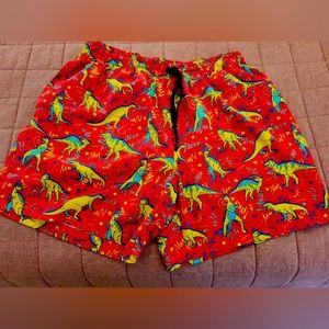 New chubbies, never worn. Cute Dino pattern. Has pockets!